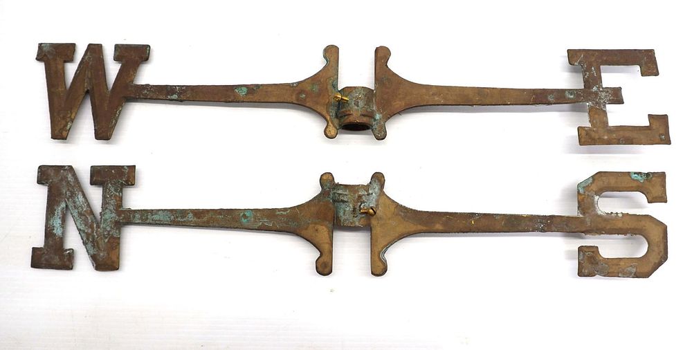 Lot 127: Brass weathervane directionals