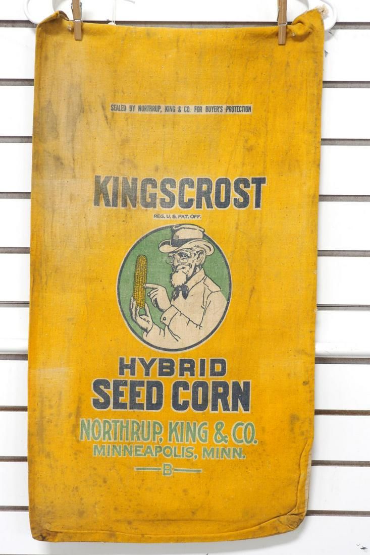 Lot 158: Kingscrost cloth seed corn bag