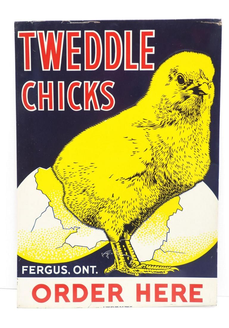 Lot 160: Tweddle Chicks sign