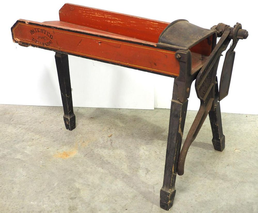 Lot 161: J. Dick floor model cornstalk chopper