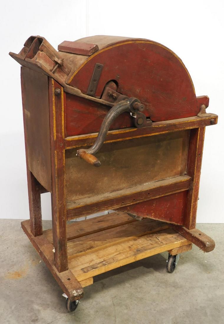 Lot 165: Floor model hand-crank cornstalk cutter