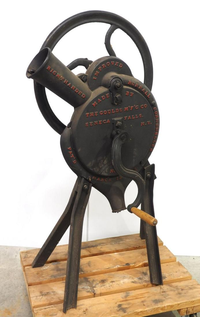 Lot 166: Floor model cast iron Improved Burrall corn sheller