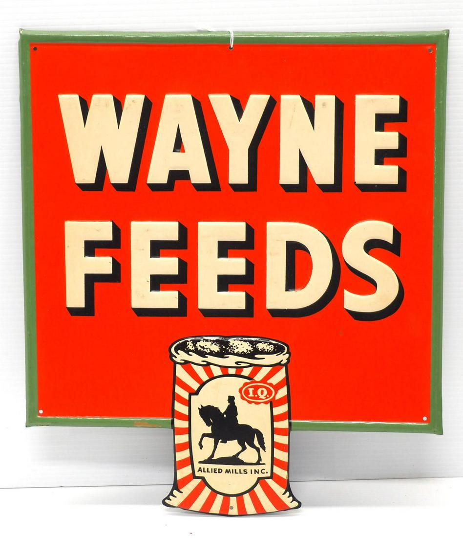 Lot 170: Wayne Feeds sign