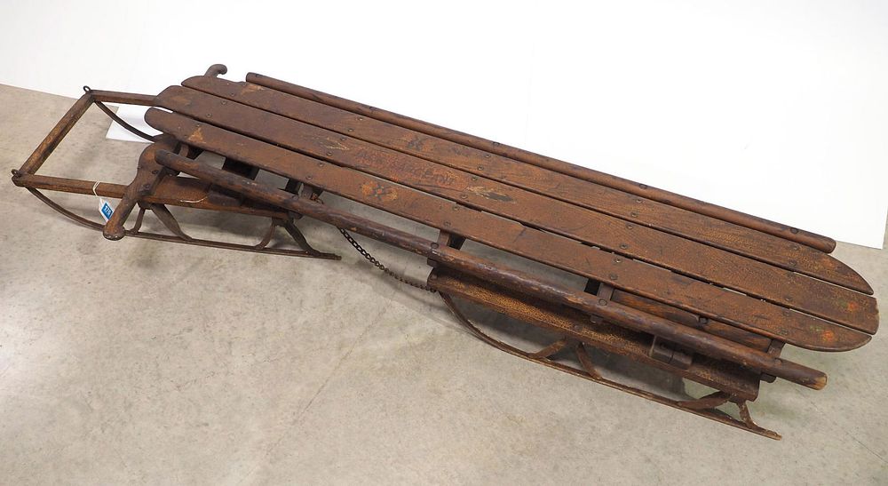 Lot 176: Child-size Jack Sargent runner sled, 6'L