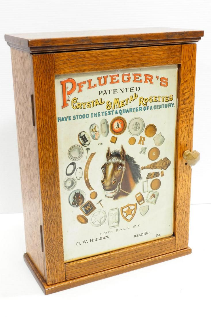 Lot 200: Pfluegers Crystal & Metal Rosettes  cabinet