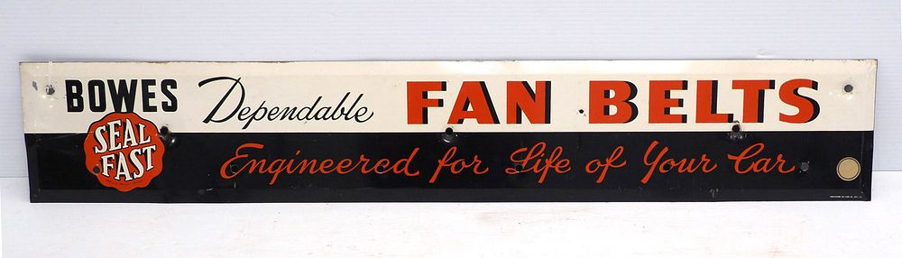 Lot 237: Bowes Seal Fast Fan Belts sign