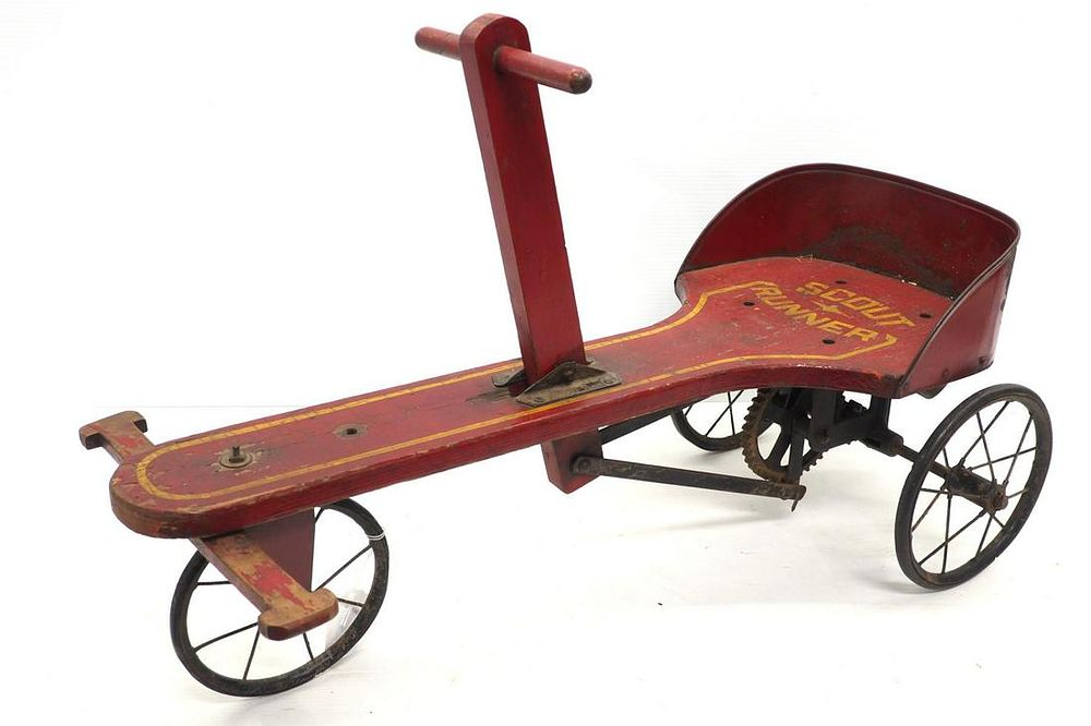 Lot 254: Child's hand-operated Scout Runner toy