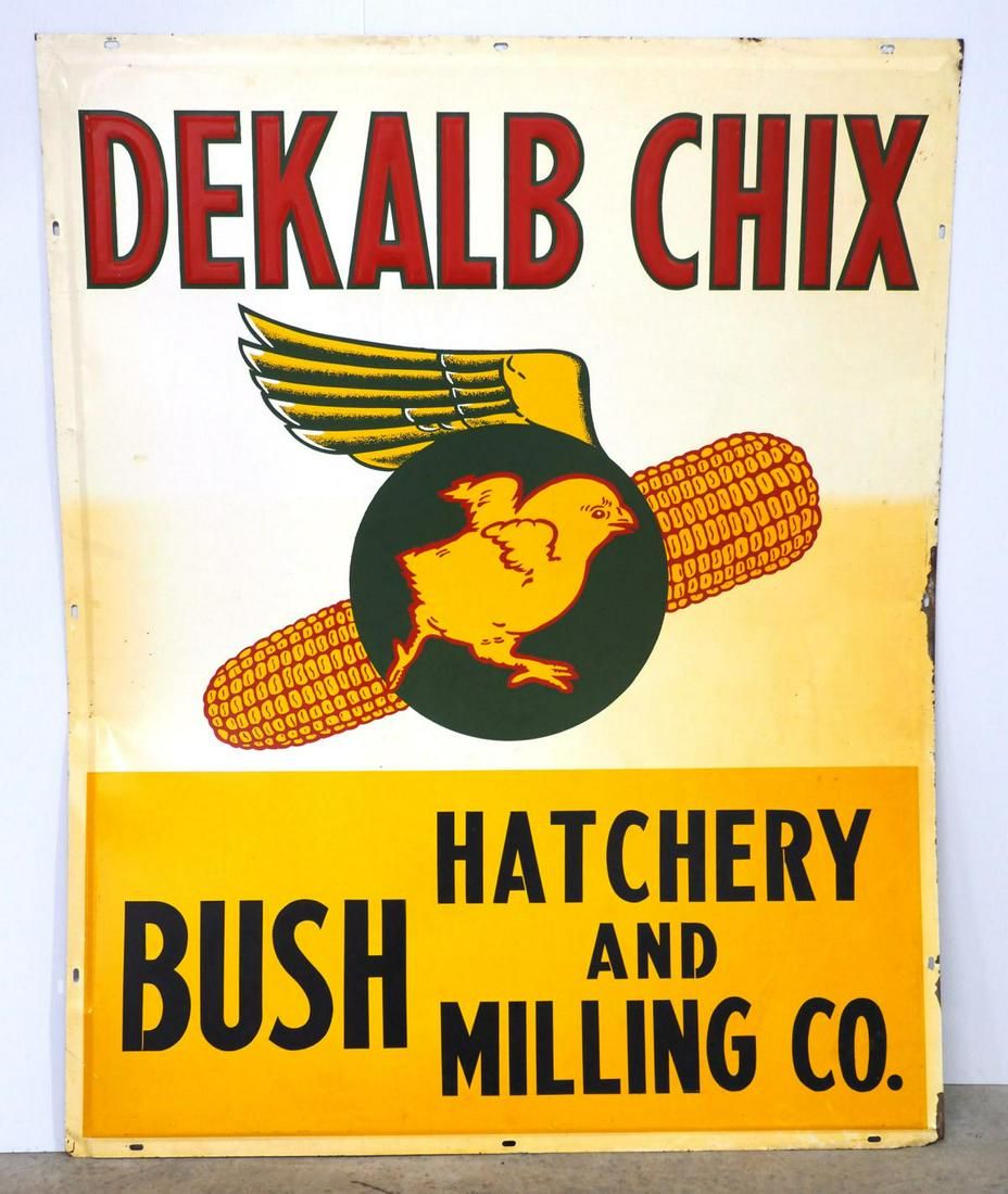 Lot 255: DeKalb Chix sign