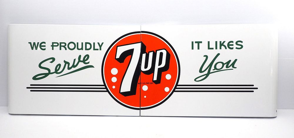 Lot 259: Serve You 7-Up sign