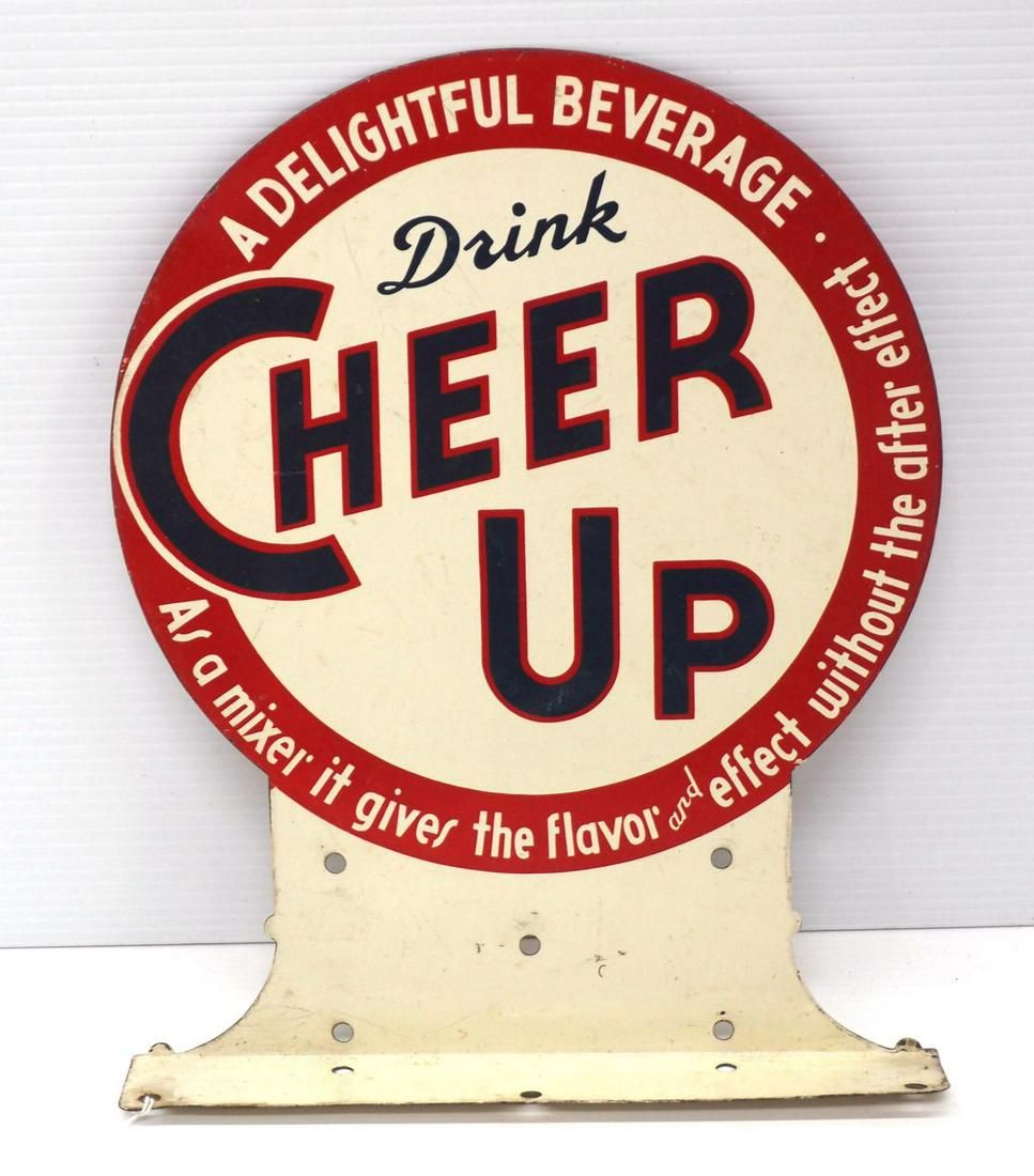 Lot 261: Cheer Up Beverage sign