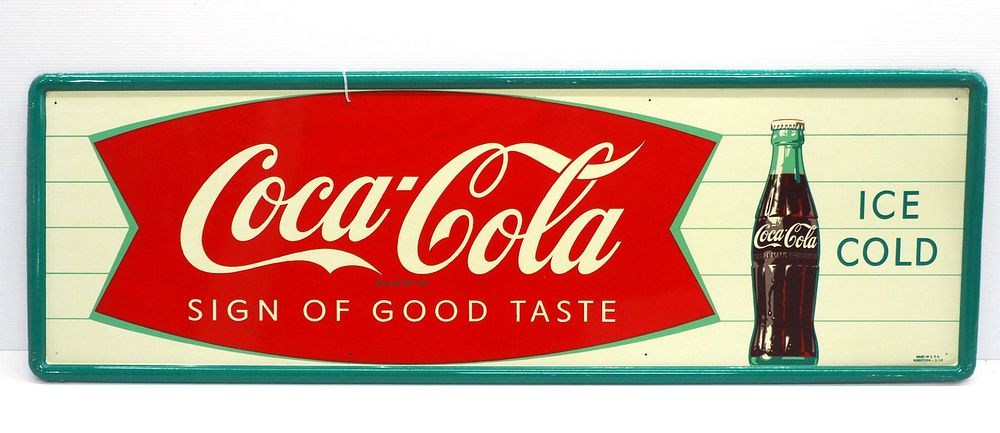 Lot 262: Ice Cold Coca Cola sign