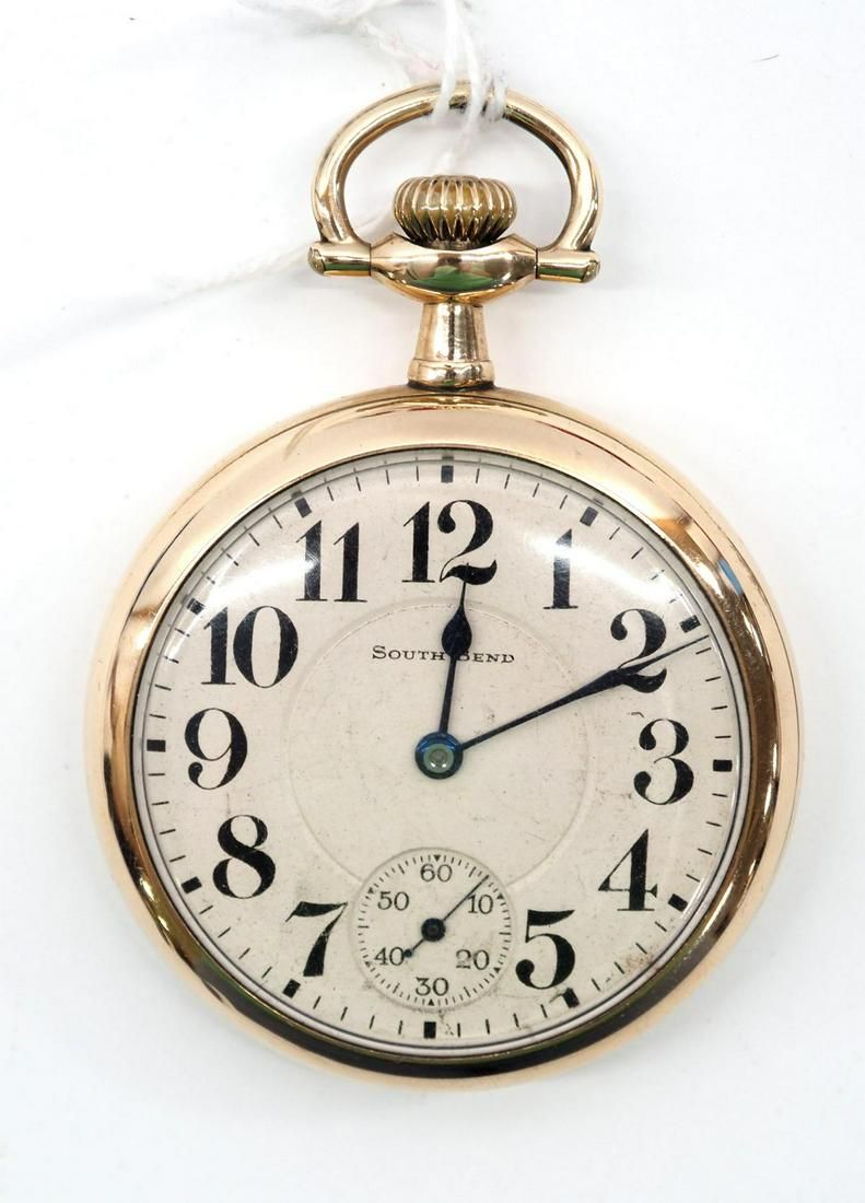 Lot 266: 21J South Bend Studebaker pocket watch