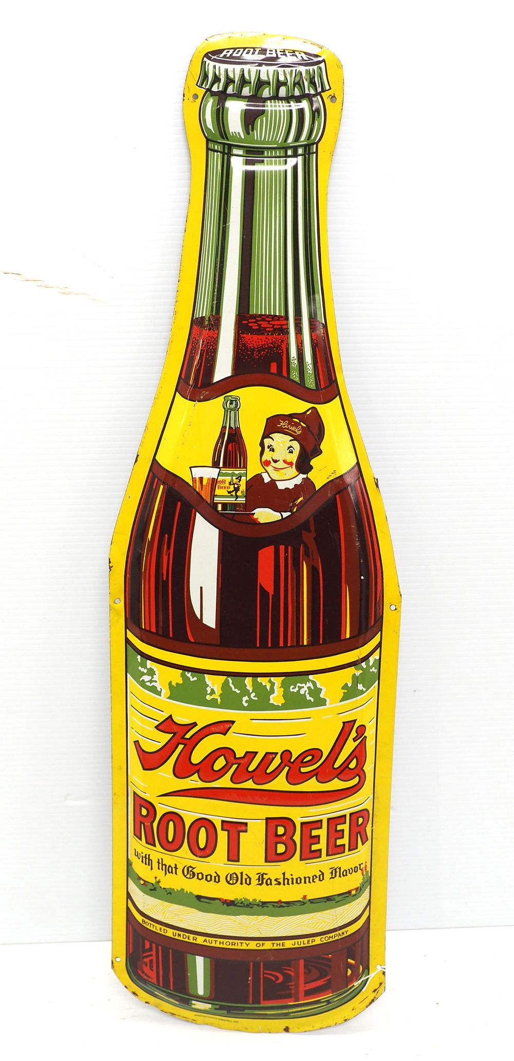 Lot 268: Howels Root Beer sign