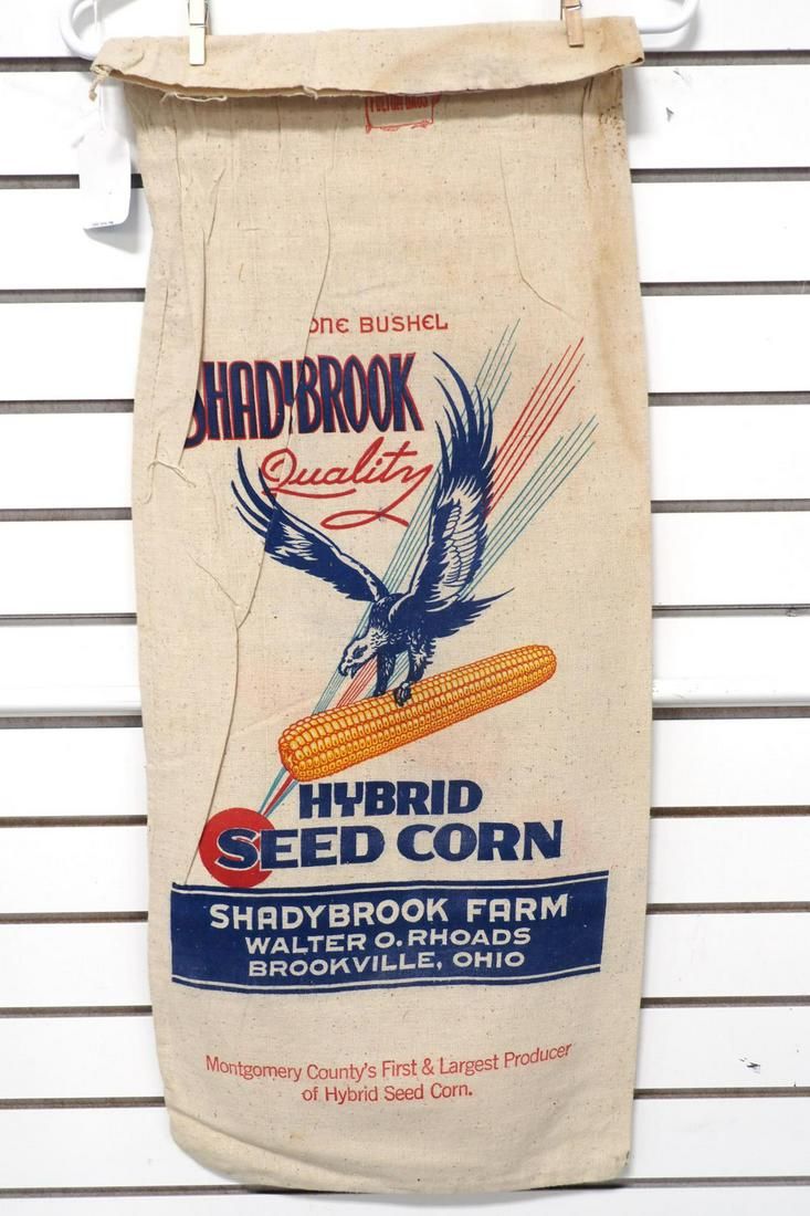 Lot 288: Shady Brook cloth seed corn bag