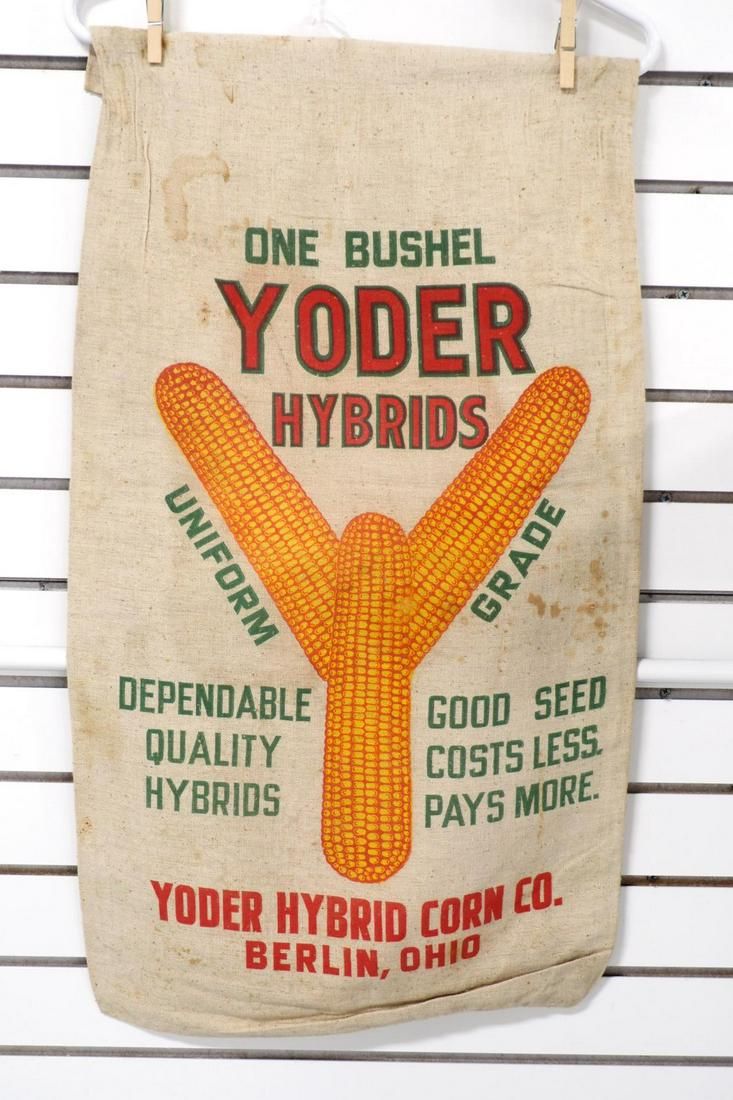 Lot 289: Yoder -Berlin Ohio cloth seed corn bag