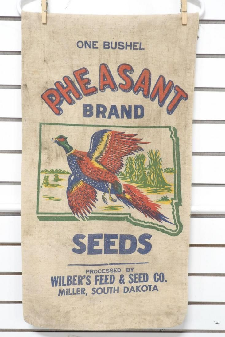 Lot 291: Pheasant cloth seed corn bag