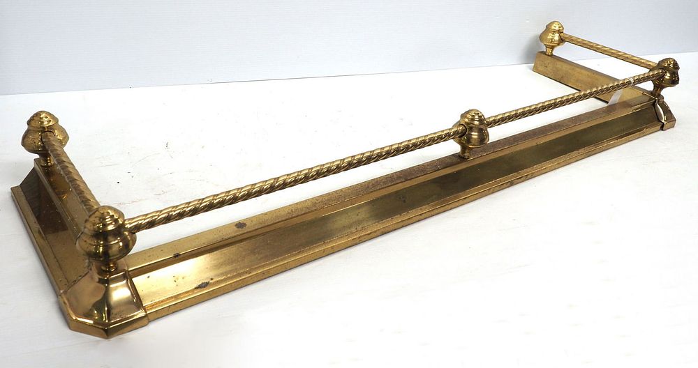 Lot 309: Brass fireplace rail