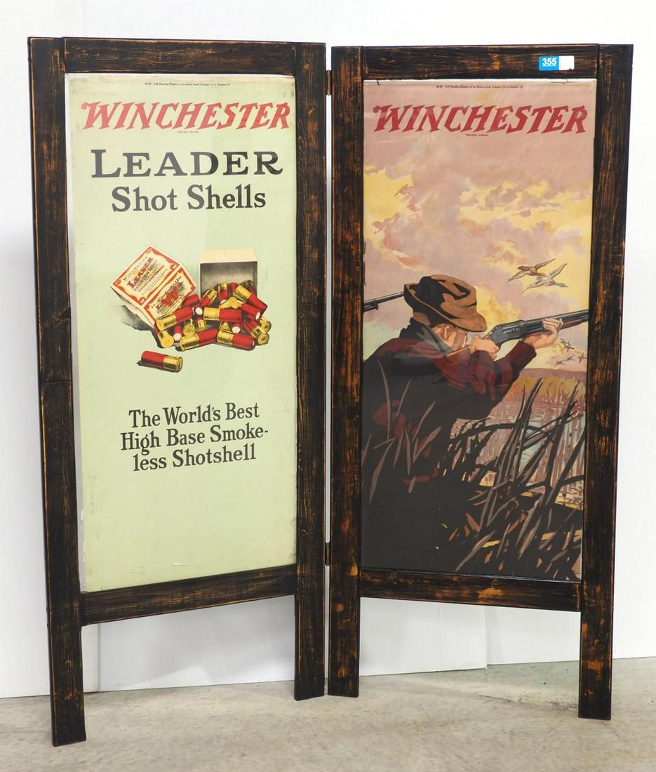 Lot 355: Winchester advertising store display sign