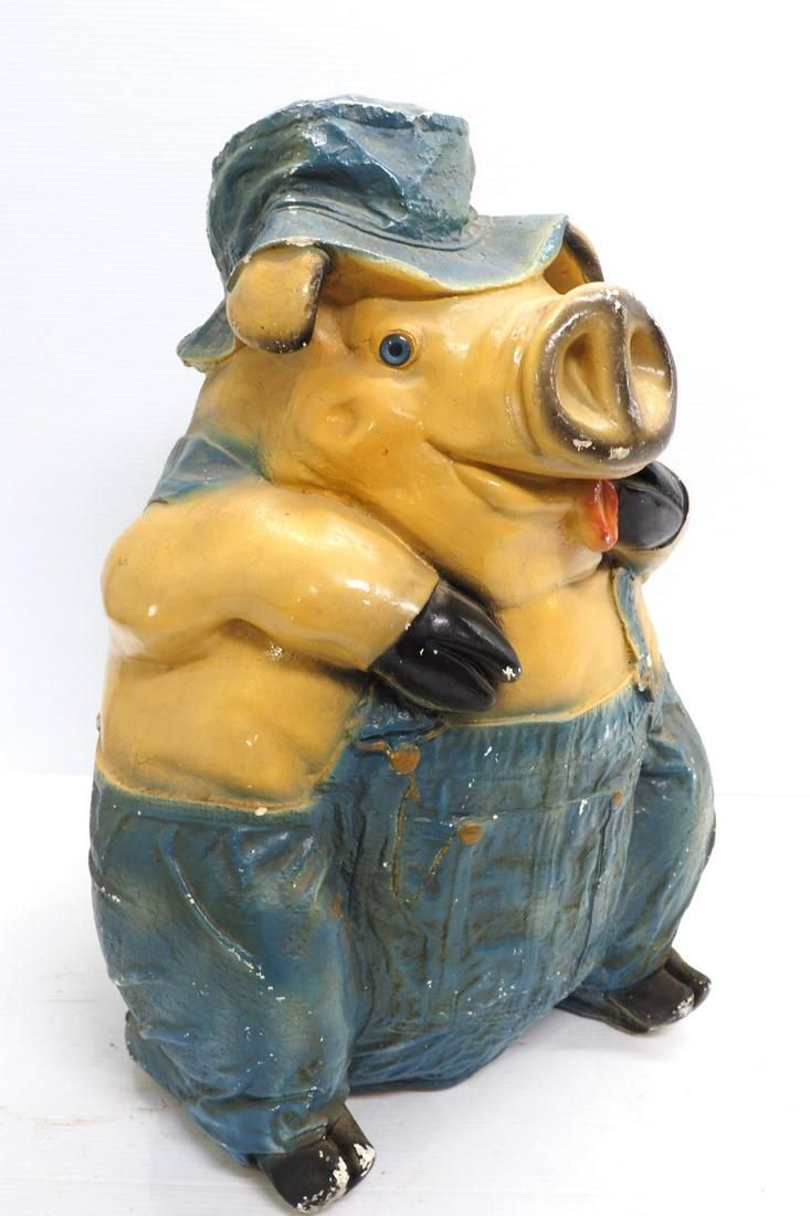 Lot 359: Chalk pig figure