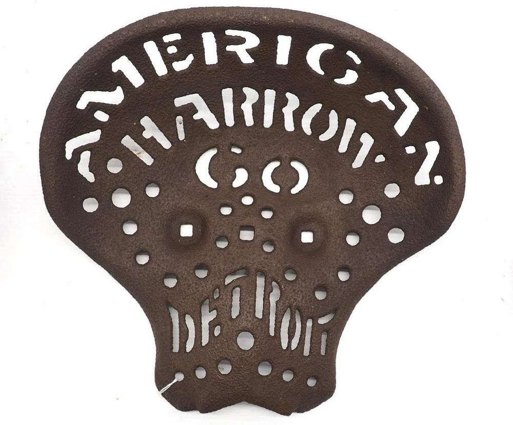 Lot 372: American Harrow cast iron seat