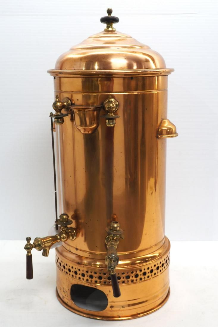 Lot 380: Copper coffee percolator