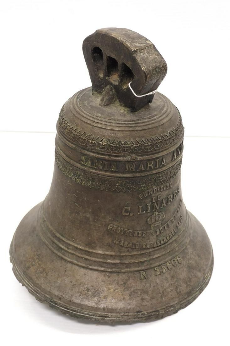 Lot 386: Brass bell from Spain