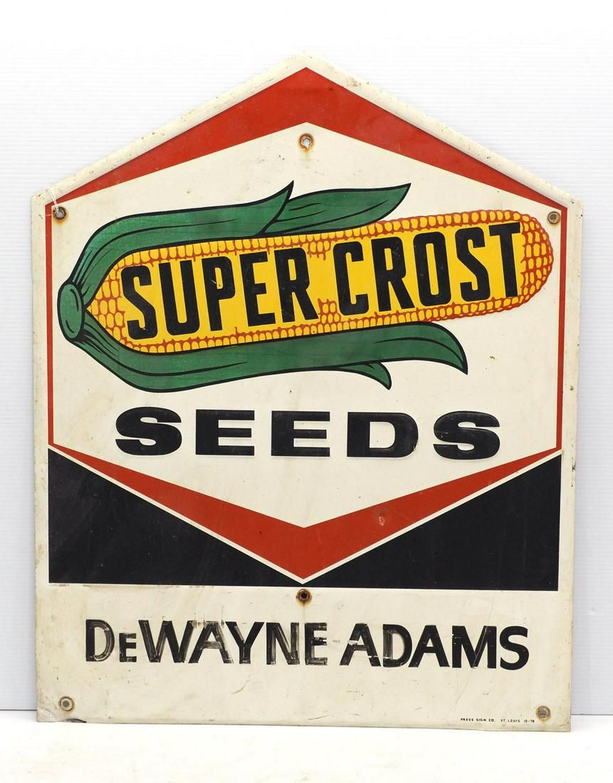 Lot 407: Super Crost Seeds sign