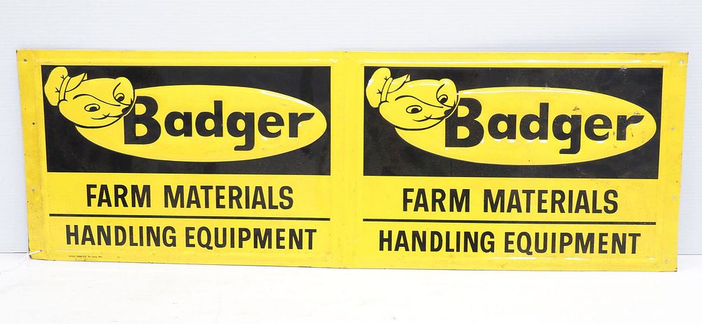 Lot 409: Badger Farm Materials Handling Equipment sign