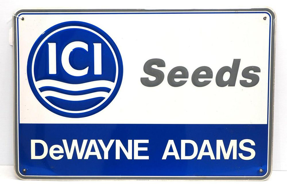 Lot 411: ICI Seeds sign