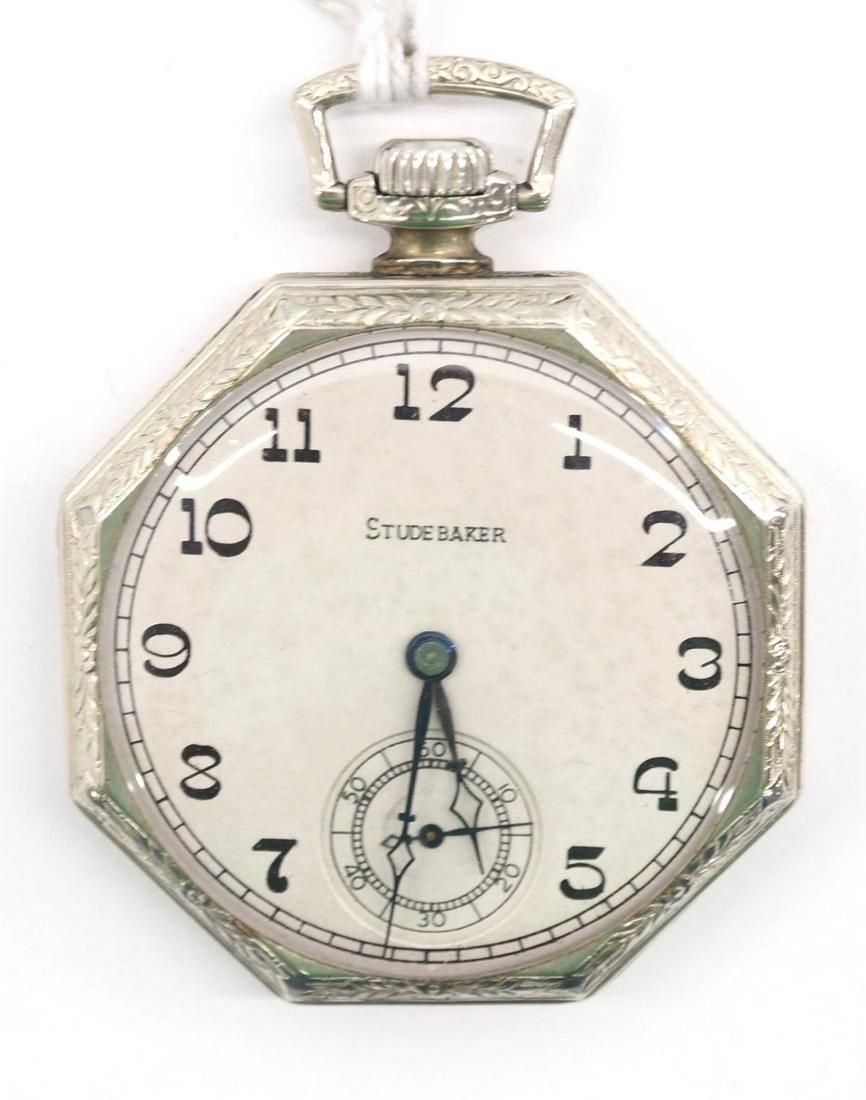 Lot 414: 21J South Bend Studebaker pocket watch