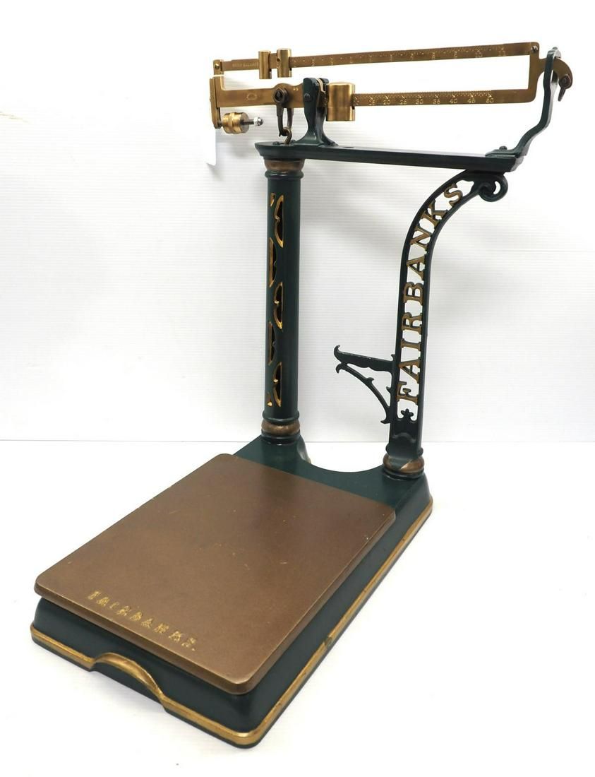 Lot 421: Fairbanks scale with brass beam