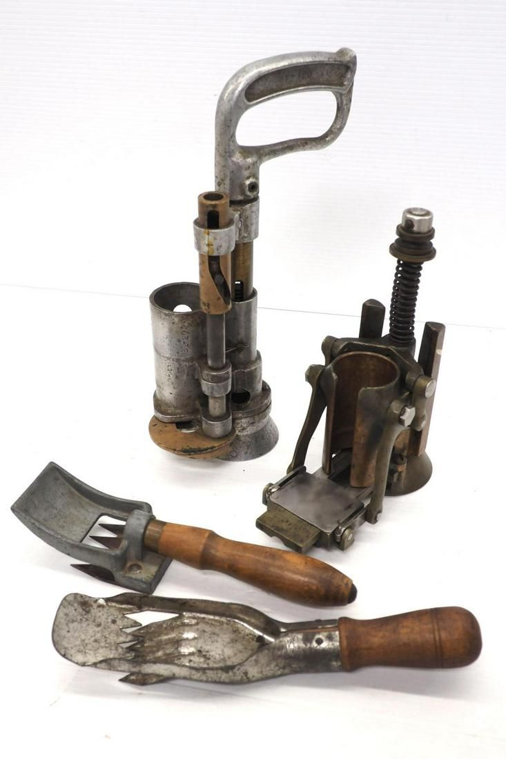 Lot 555: (2) Milk bottle cappers / (2) ice chippers