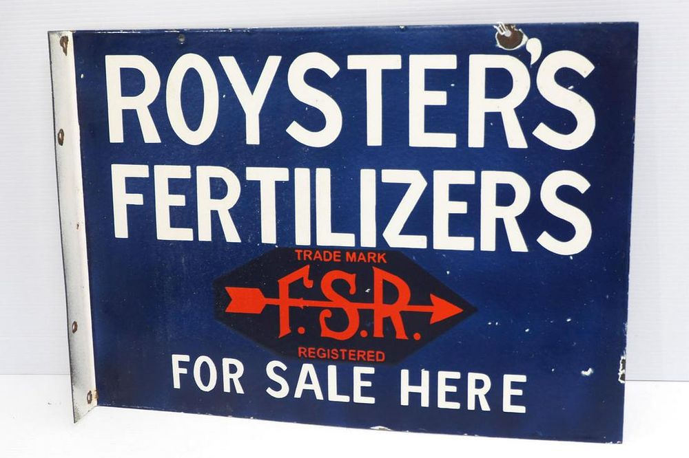 Lot 620: Royster's Fertilizers sign