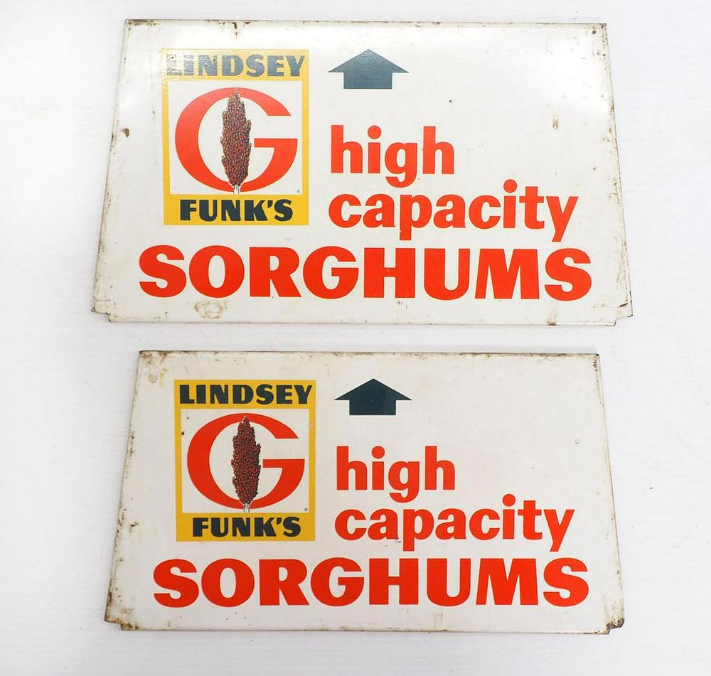 Lot 632: Lindsey Funk's Sorghums signs