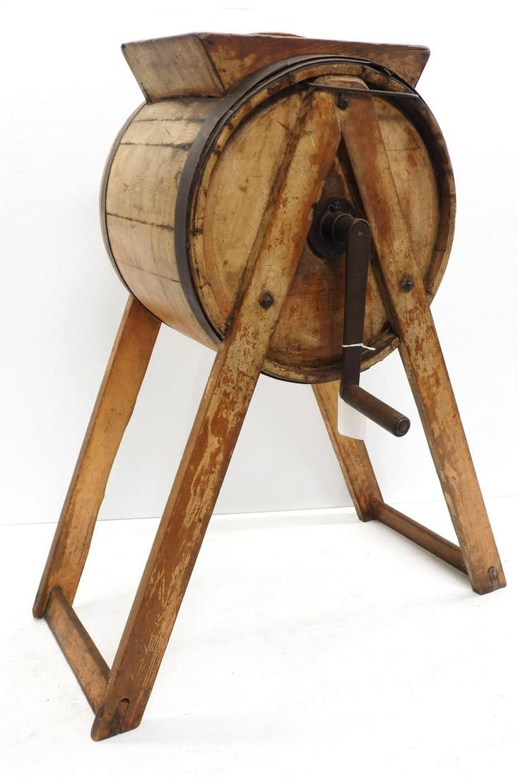 Lot 658: Primitive floor model butter churn
