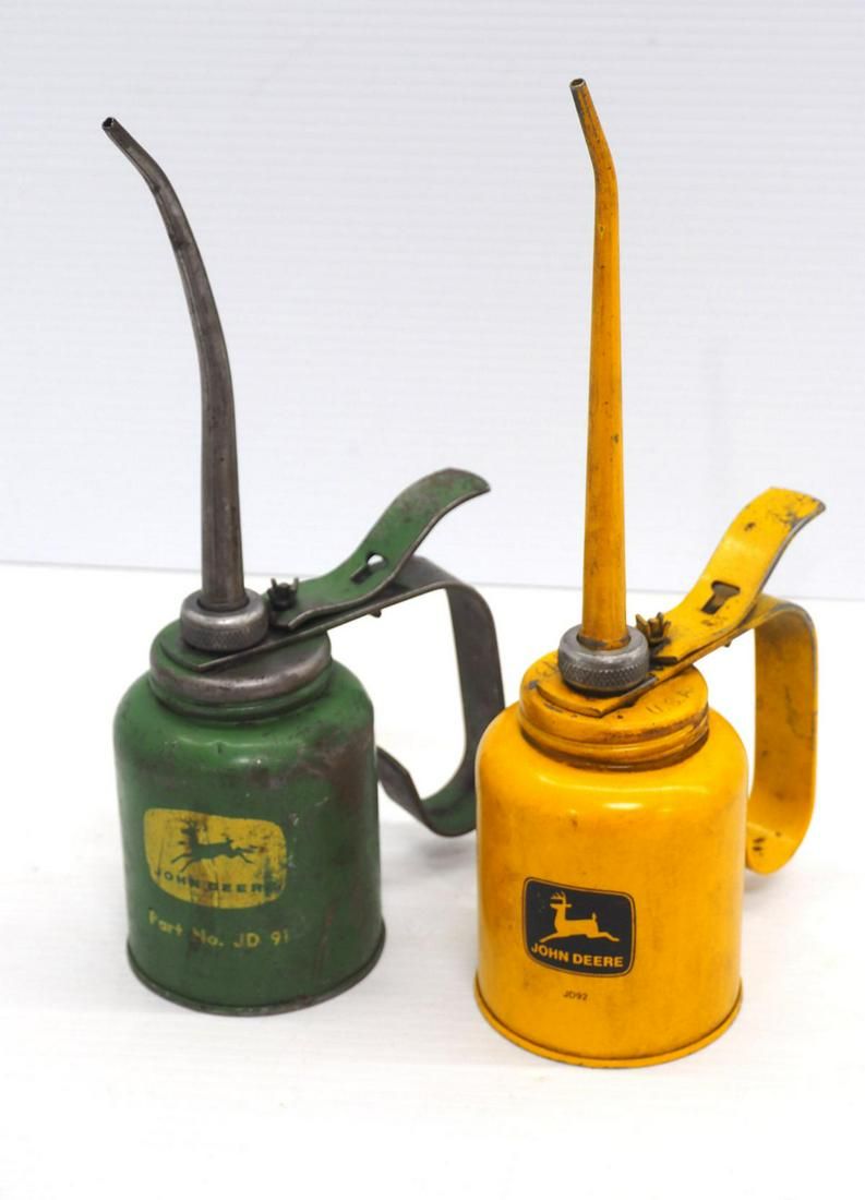 Lot 688: (2) John Deere oil cans