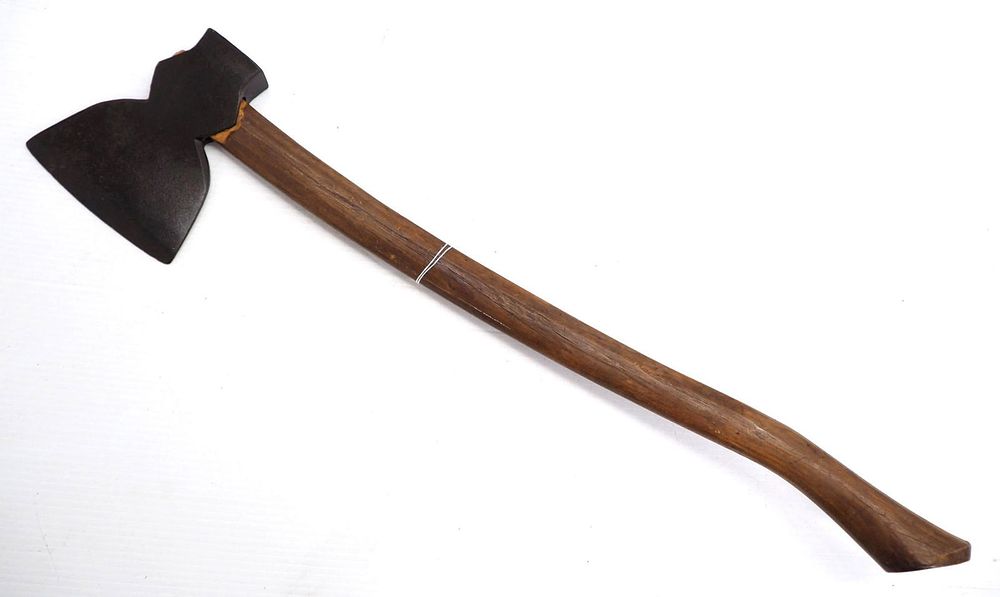 Lot 702: Curved handle axe
