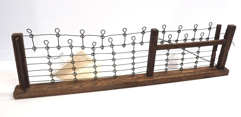Lot 714: Fence patent model with patent papers