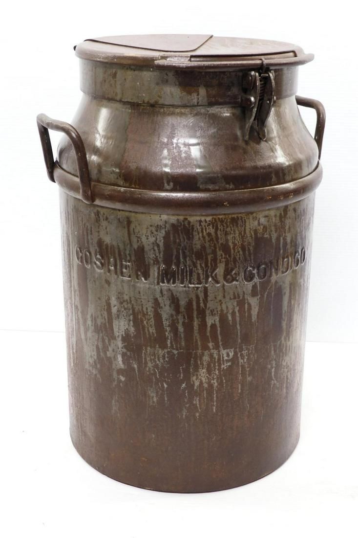 Lot 720: Goshen Milk Cond. Company milk can