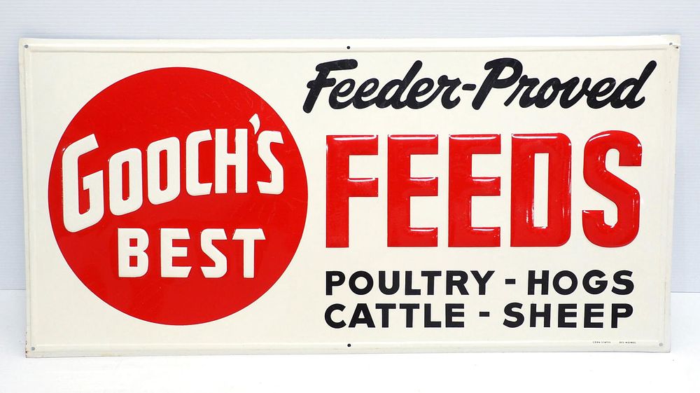 Lot 732: Gooch's Best Feeds sign