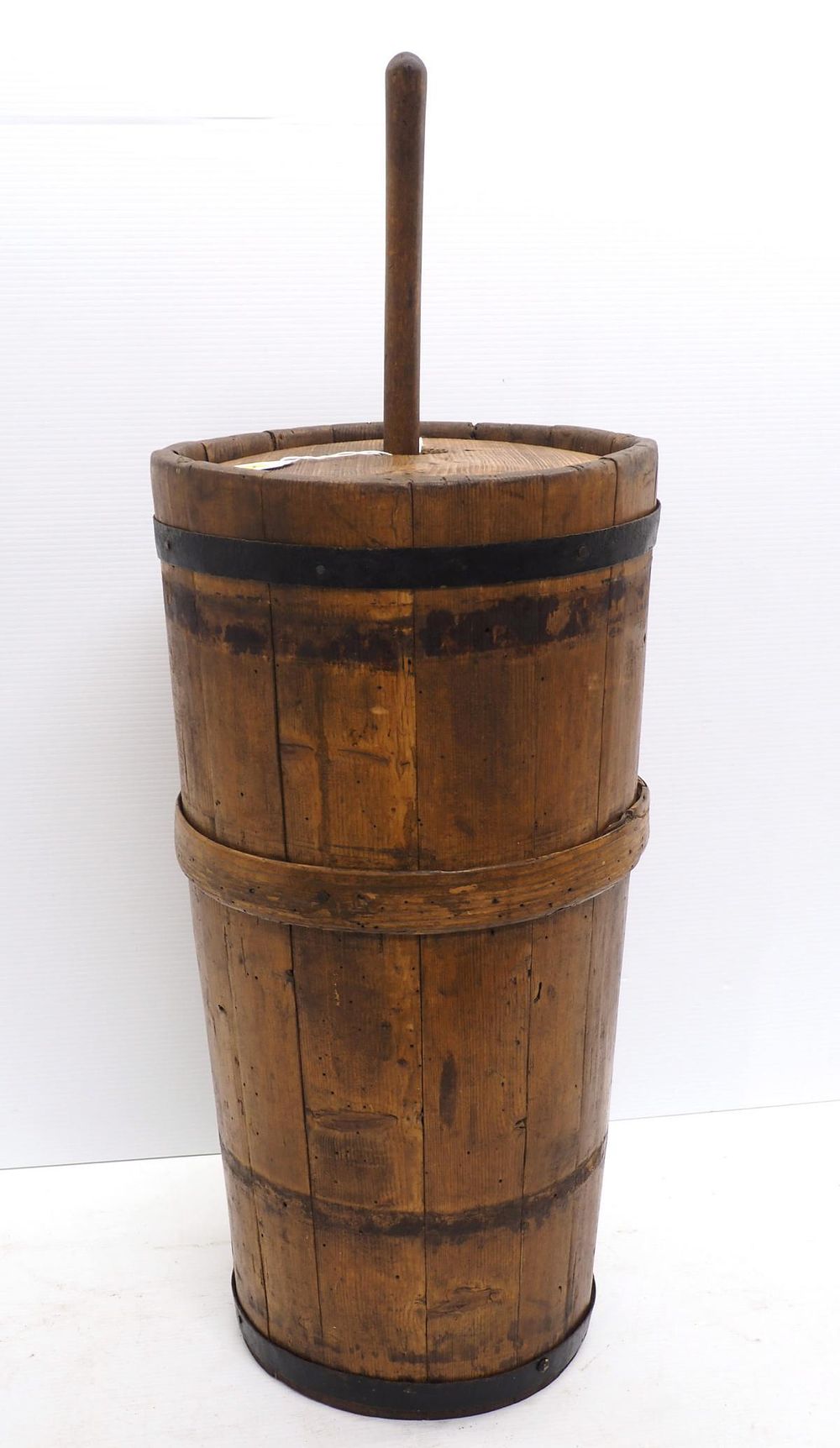 Lot 756: Wooden floor model butter churn