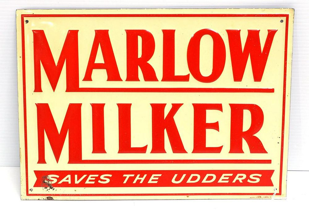 Lot 771: Marlow Milker sign