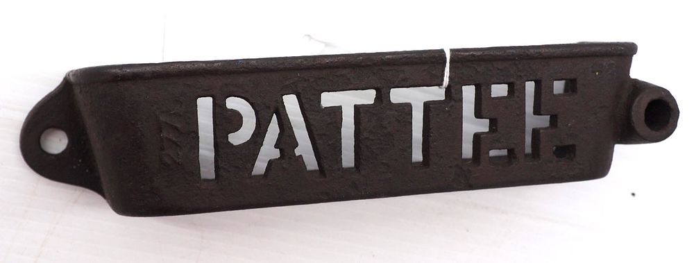 Lot 849: Cast iron Pattee cut-out tool box