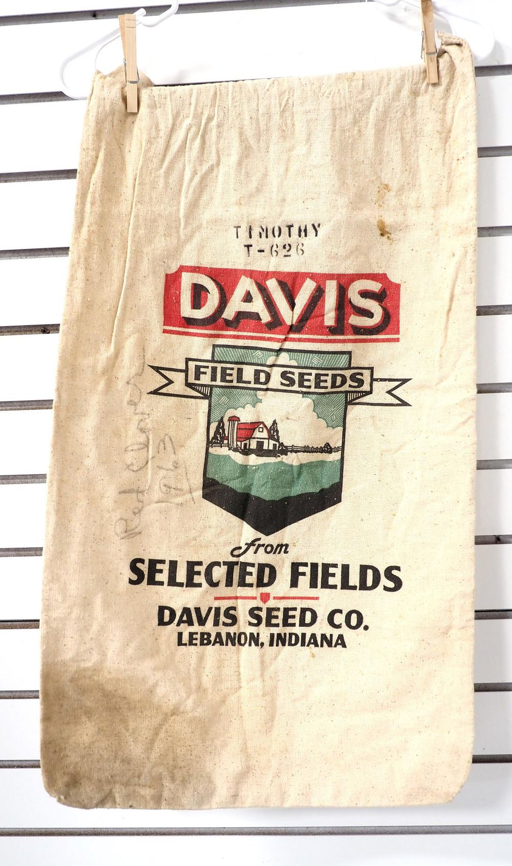 Lot 864: Davis seed bag