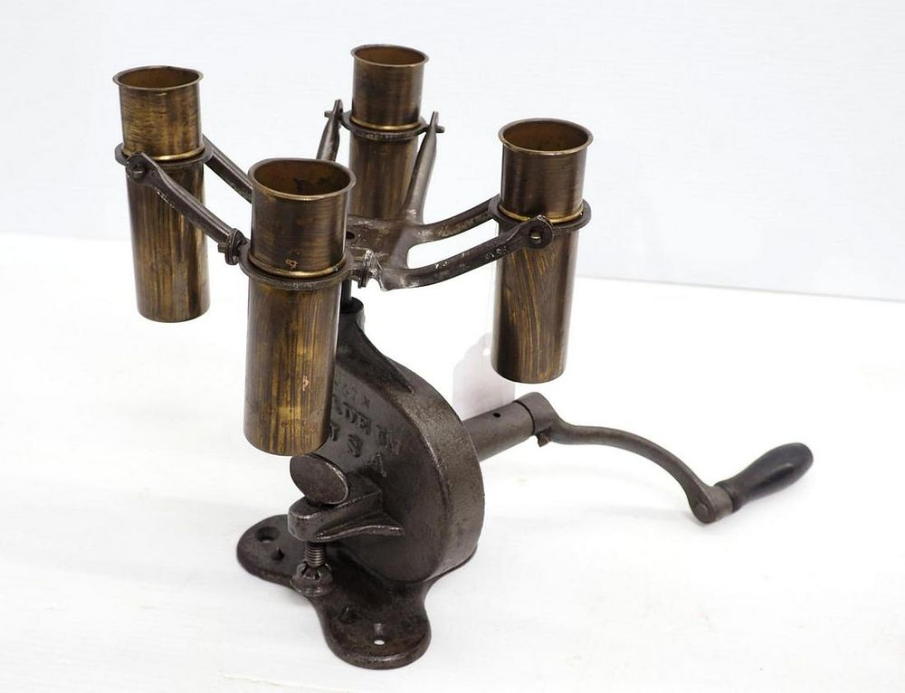 Lot 874: Iron & brass butter fat tester