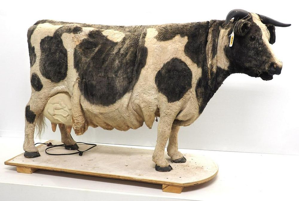 Lot 876: Mechanical store display cow