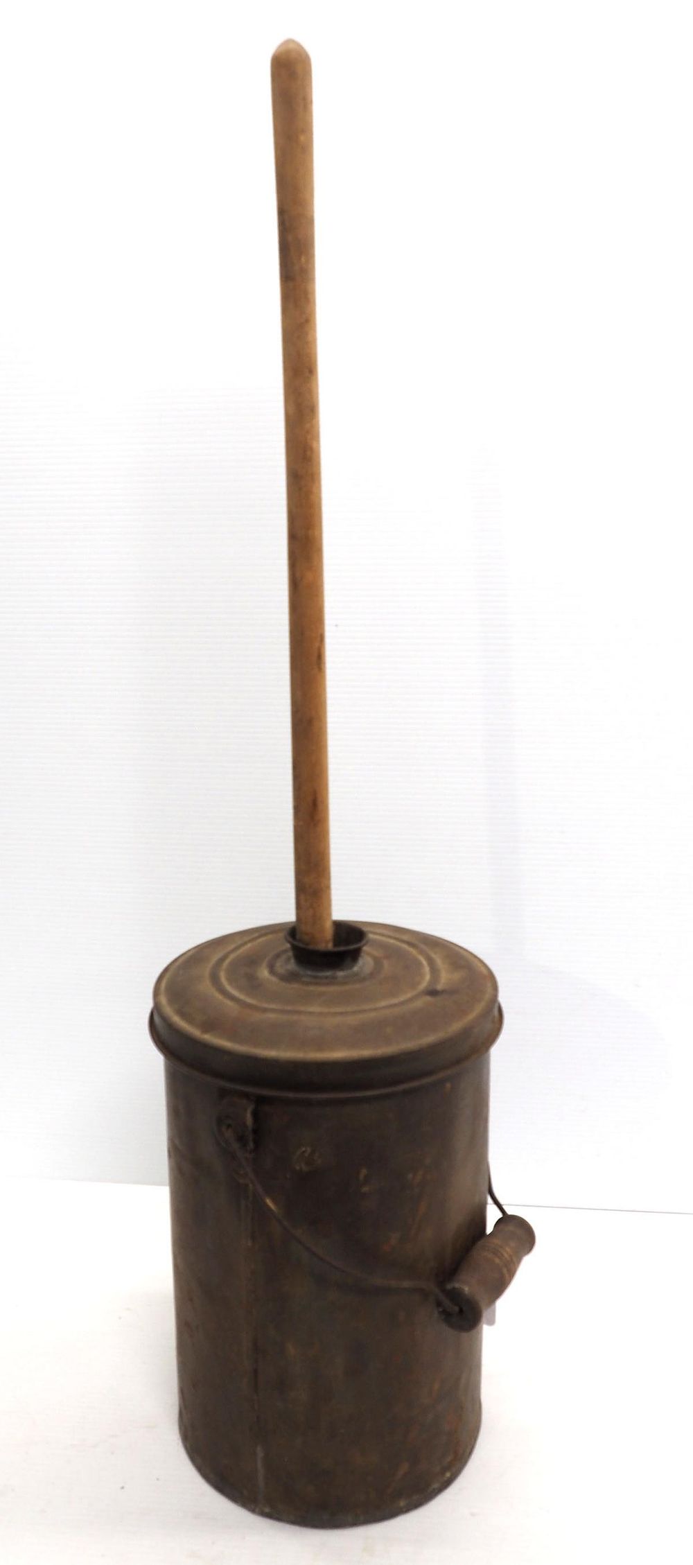 Lot 896: Galvanized butter churn