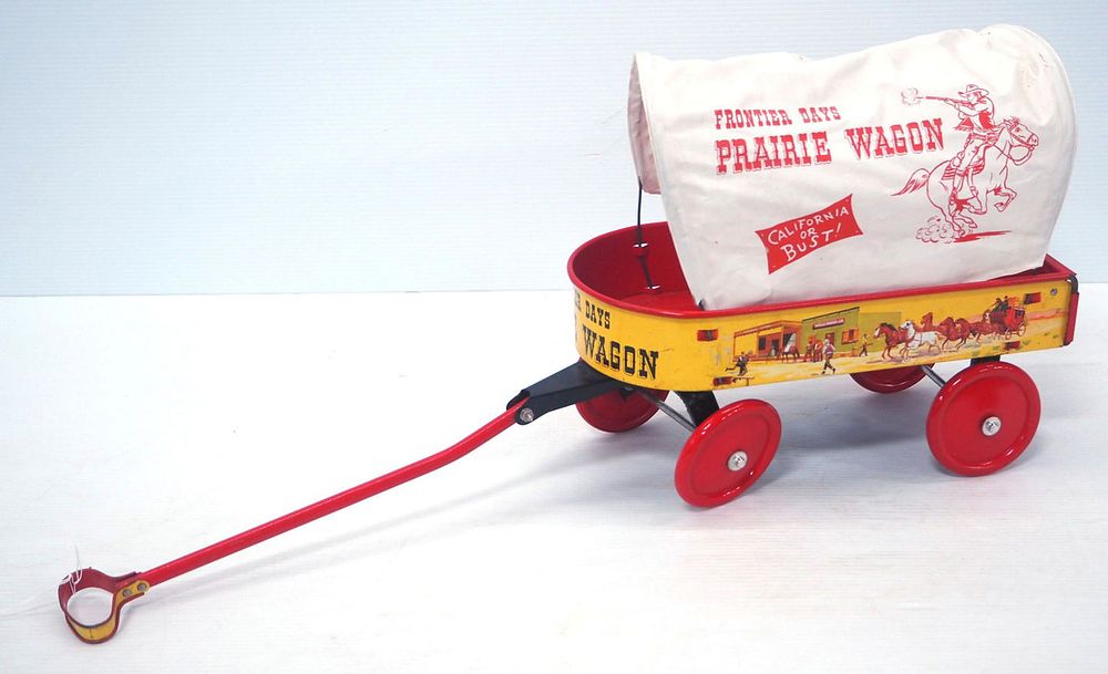 Lot 56A: Ohio Art Metal Frontier Days Prairie Wagon