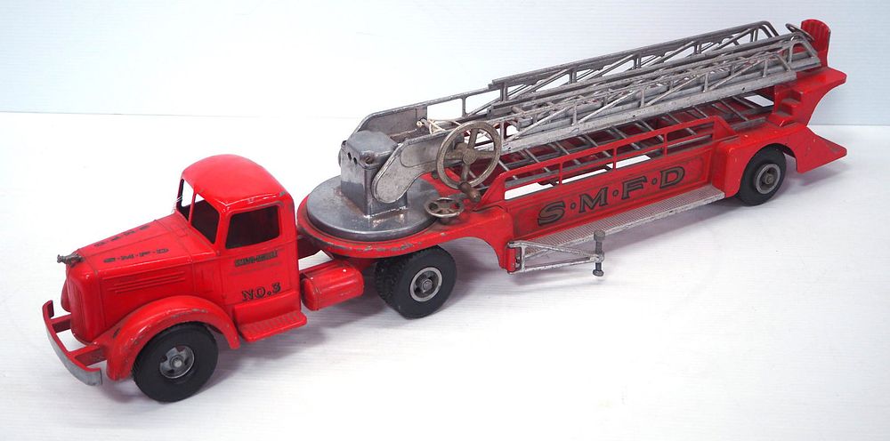 Lot 145: Smith Miller Mack ladder fire Truck