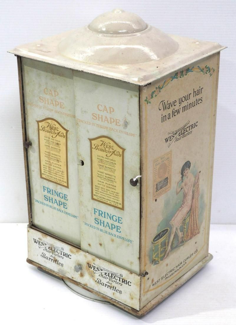 Lot 1598: West Hair Nets display cabinet